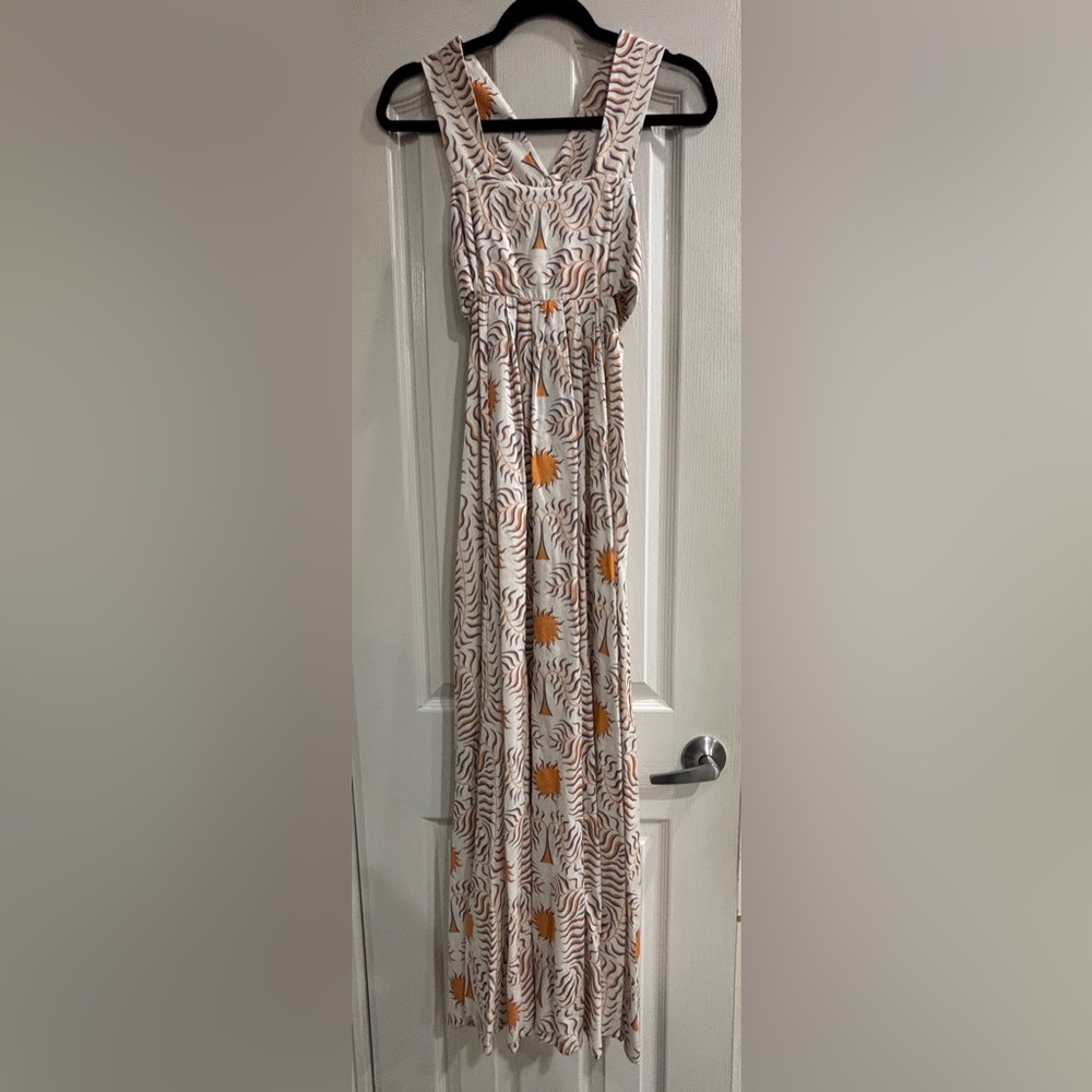 Anthropologie The Tigre Indigo Piper Bandeau Cutout Maxi Dress XS NWT - Picture 2 of 9